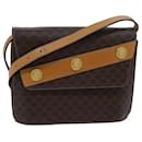 CELINE Macadam Canvas Shoulder Bag PVC Leather Brown Auth yk13147 - Céline