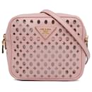 Prada Pink Perforated Saffiano Crossbody