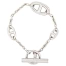 HERMES FARANDOLE ARMBAND H104567B ANKERKETTE 17 CM SILBER 925 26GR ARMREIF - Hermès