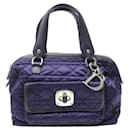 CHRISTIAN DIOR CHARMING LOCK CANNAGE NYLON VIOLET HANDBAG PURSE - Christian Dior