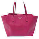 NEUF SAC A MAIN GUCCI SWING 354397 EN CUIR GRAINE FUSHIA FUSCHIA HAND BAG - Gucci