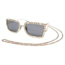 NINE RECTANGULAR GUCCI SUNGLASSES WITH CHAINS GG1112S - Gucci