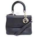 CHRISTIAN DIOR BE SMALL BLACK GRAINED LEATHER HAND BAG - Christian Dior