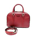 Borsa Micro Guccissima in pelle rossa Gucci