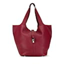 Sac à main Hermes Picotin Lock TGM en rouge rose - Hermès