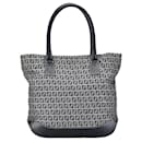 Borsa Tote Fendi Zucchino - Tela grigio navy e pelle