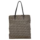 Fendi Zucca Handbag Tote Bag in Brown Canvas and Leather