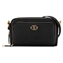 Bolso de Hombro Dior Caro Double Pouch - Cuero Negro - Christian Dior