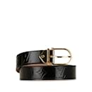 Louis Vuitton Monogram Vernis Santur Belt - Black Patent Leather