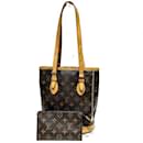 Louis Vuitton Monogram Petit Bucket Tote Shoulder Bag