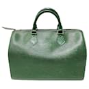 Louis Vuitton Epi Speedy 30 Boston Bag in Green