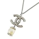 Chanel Faux Pearl Metal Necklace for Women