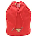 Prada Red Nylon Baguette Bag