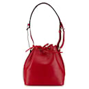 Bolsa de ombro Louis Vuitton Epi Petit Noé em vermelho castelhano