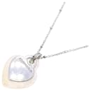 Tiffany & Co. Return to Shell Double Heart Tag Necklace