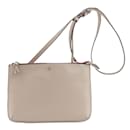 Bolso de hombro de cuero gris Tory Burch para mujeres