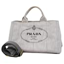 Sac à main en toile Canapa de Prada en gris