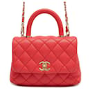 Chanel Handtasche aus rosa Kaviarleder mit Champagnergold-Hardware