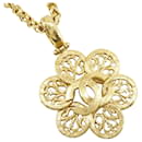 Chanel Coco Mark Flower Necklace - Gold Plated 1995