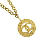 Chanel Coco Mark Gold Plated Necklace