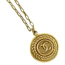 Chanel Coco Mark Gold Plated Necklace for Women