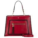 Bolsa de ombro Fendi Runaway Small 8BH344 em couro vermelho