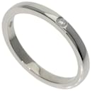 Cartier Classic 1P Diamond Platinum Band Ring for Women