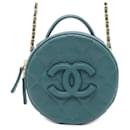 Chanel Green Caviar Leather Chain Shoulder Bag