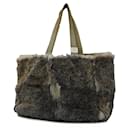 Chanel Gray Fur Tote Bag for Women