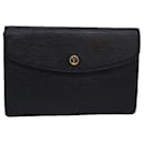 LOUIS VUITTON Epi Montaigne 23 Borsa Clutch Nera M52662 LV Auth 79228 - Louis Vuitton