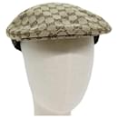 Gorra de caza de lona GG de GUCCI M Beige Auth yk13069 - Gucci