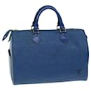 LOUIS VUITTON Epi Speedy 30 Sac à main Bleu Toledo M43005 LV Auth 78986 - Louis Vuitton