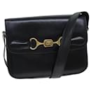 Borsa a spalla CELINE in pelle nera Auth ki4625 - Céline