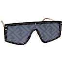 FENDI Zucca Canvas Sonnenbrille Schwarz Auth 77748 - Fendi