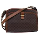 Bolsa de ombro em lona Macadam CELINE em couro PVC marrom Auth 78317 - Céline