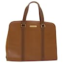 BURBERRY Hand Bag Leather Brown Auth 79563 - Burberry