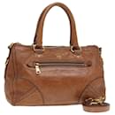 PRADA Handtasche Leder 2-Wege Braun Auth ki4587 - Prada