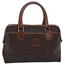 CELINE Macadam Canvas Hand Bag PVC Leather Brown Auth yk13269 - Céline