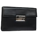 Sac à main en cuir noir Salvatore Ferragamo Auth bs15443