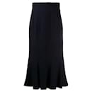 Chanel Dark Blue Wool Skirt