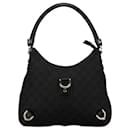 Gucci GG Canvas Abby Handbag - Black Leather