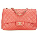 Sac à épaule Chanel Matelassé Coco Mark en rose saumon