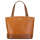 Burberry Nova Check Shadow Horse Handbag Tote Bag in Brown Leather