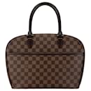 Louis Vuitton Damier Saria horizontale Handtasche - Braunes PVC-Leder