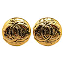 Chanel Vintage Gold Plated Clip Earrings