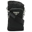 Prada Nylon Smartphone Case Shoulder Bag Pouch - Black