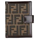 Fendi Zucca Agenda PM Notebook - Brown Canvas Leather for Women