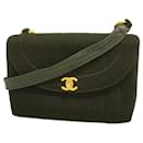 Borsa a spalla in cotone nero Chanel Mademoiselle