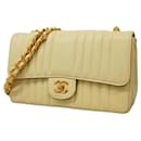 Chanel Mademoiselle White Caviar Leather Shoulder Bag