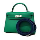 Sac à main Hermes Kelly en cuir Epsom Vert Jade - Hermès